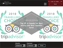 Tablet Screenshot of hoteldescoutellier.com